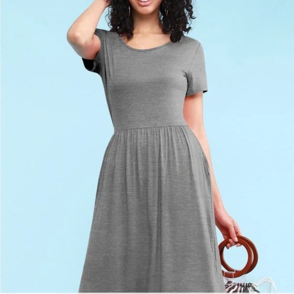 casual pink midi dress Melody Drop Waist Midi Dress main image 0